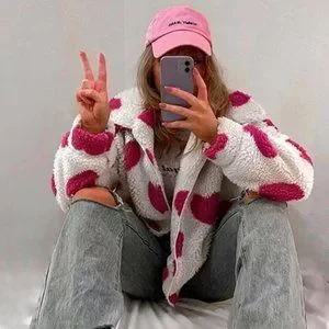 Jackets Coats Queen Of Hearts Teddy Jacket Coat Pink Cream